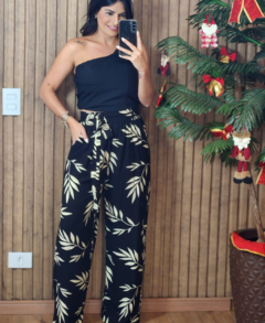 Calça Pantalona Viscolinho Estampadas - Tati Perale Modas 