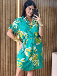 Chamise Estampada Em Tecido Crepe Duna - comprar online