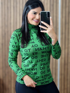 Imagem do Blusa Letras Gola Alta Viscolycra