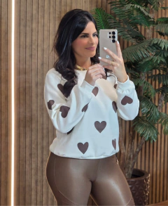 Moletom de Coração Flanelado - Tati Perale Modas 