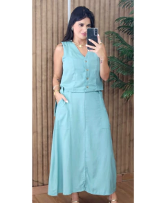 Conjunto de Saia em Linho Carlota com elastano - loja online