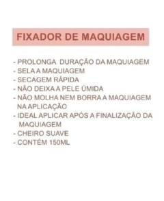 Spray Fixador De Maquiagem Aerosol Ruby Rose 150ml - comprar online