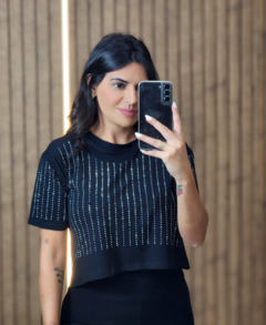Blusa Brilho Zoe Viscolycra - Tati Perale Modas 