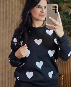 Moletom de Coração Flanelado - Tati Perale Modas 