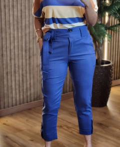 Calça Linho Capri com Elastano - Tati Perale Modas 