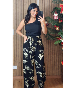 Calça Pantalona Viscolinho Estampadas - comprar online
