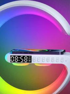 Luminária Rgb G Speaker Smart Despertador Caixa de Som e Carregador - Tati Perale Modas 