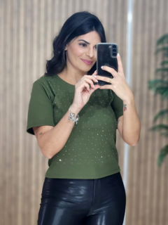 Blusa Canelada Plu com Brilho - loja online