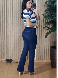 Calça Flare Coton Imitação Jeans - comprar online