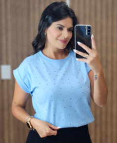 Blusa Brilho com Manga Japonesa