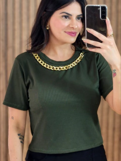 Blusa Corrente Canelada Plusize - loja online