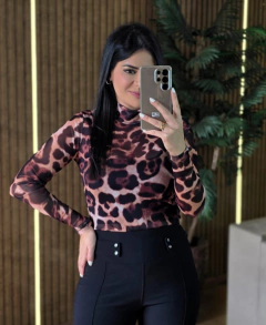 Body Manga Longa Tule - Tati Perale Modas 