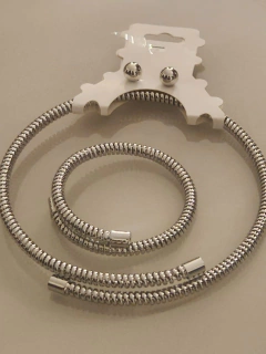 Kit Colar Brinco e Pulseira Anny - Tati Perale Modas 