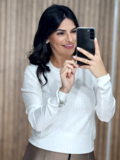 Blusa Paty Brilho manga longa - comprar online