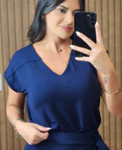 Conjunto Flora Saia Transpassada Viscolycra - Tati Perale Modas 