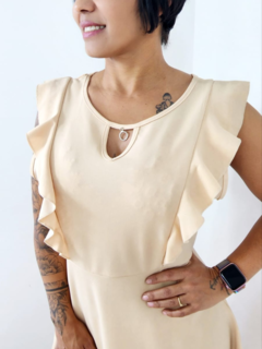 Vestido Midi em Crepe Seda - comprar online