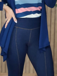Calça Flare Coton Imitação Jeans na internet