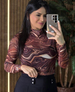 Body Manga Longa Tule na internet