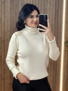 Blusa botões Tricô Modal - loja online