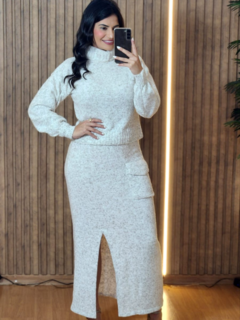 Conjunto Mousse Saia Longa na internet