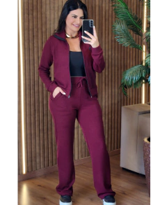 Conjunto Pantalona Tecido Anarruga manga longa - Tati Perale Modas 