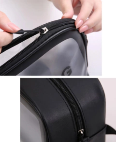 Bolsa Média Necessaire para Maquiagem Cosméticos Divisória Mala Viagem Média - Tati Perale Modas 