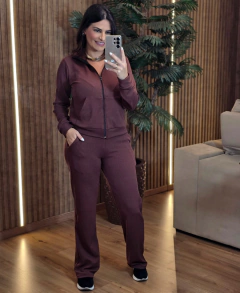 Conjunto Pantalona Tecido Anarruga manga longa - Tati Perale Modas 