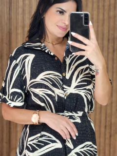 Chamise Estampada Em Tecido Crepe Duna na internet