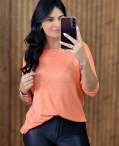 Blusa Bassi manga 3/4 - Tati Perale Modas 