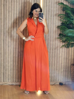 Imagem do Vestido Longo linho com Gola