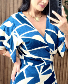 Vestido Longo Envelope Estampados Viscolinho