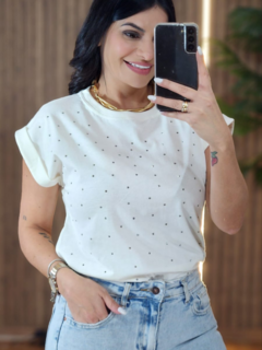 Blusa Brilho com Manga Japonesa - Tati Perale Modas 