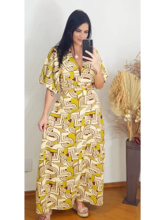 Vestido Saia e Croped Crepe duna com Amarração - comprar online