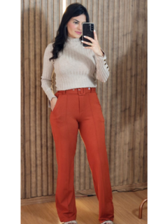 Calça Pantalona em Moletinho com elastano - comprar online