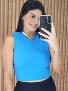 Cropped Canelado Com Elastano Cores - loja online