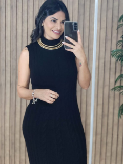Vestido Longo Mousse gola Alta - comprar online