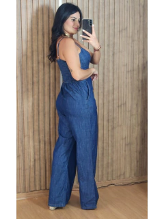 Macacão Pantalona em Jeans Levinho na internet