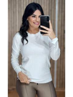Blusa Paty Brilho manga longa - loja online