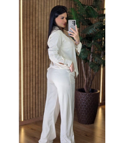 Imagem do Conjunto de Linho Tatiane Calça Pantalona