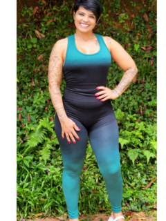 Conjunto De Academia Feminino No tecido Em Poliéster com Elastano - comprar online
