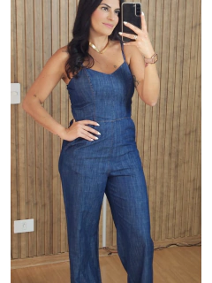 Macacão Pantalona em Jeans Levinho - loja online