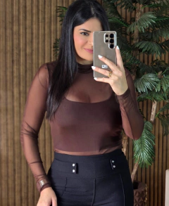 Imagem do Body Manga Longa Tule