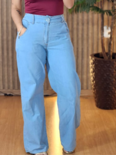 Calça Pantalona Em Jeans Levinho na internet