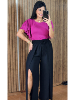 Calça Pantalona com fenda