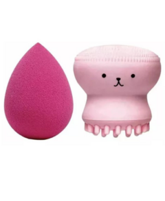 Kit Esponja Limpeza Facial Polvo + Esponja Para Base - Tati Perale Modas 