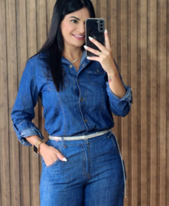 Camisa Jeans Levinho - Tati Perale Modas 