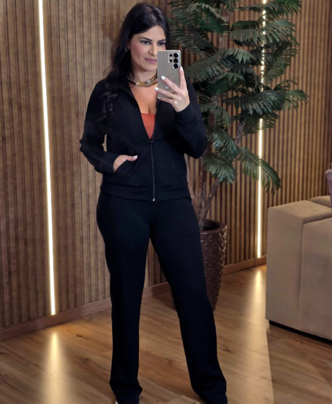 Conjunto Pantalona Tecido Anarruga manga longa - comprar online