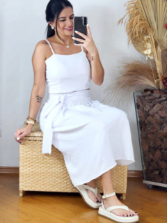 Conjunto Saia e Cropped Crepe Duna - loja online