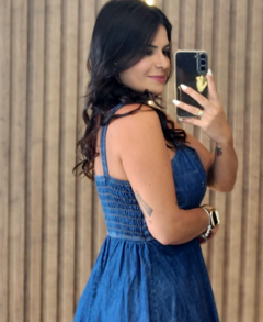 Vestido Bailarina Jeans Fino - loja online