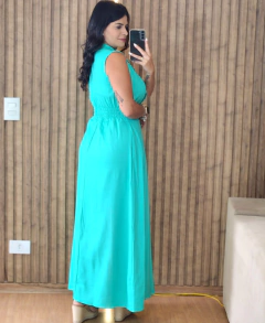 Imagem do Vestido Longo linho com Gola